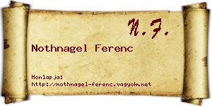 Nothnagel Ferenc névjegykártya